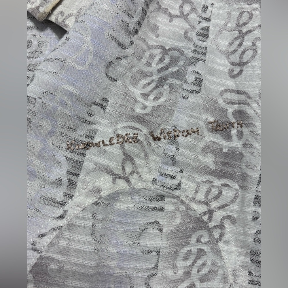 Robert Graham men’s Large button down gray white shirt artistic minimalist - Picture 8 of 13